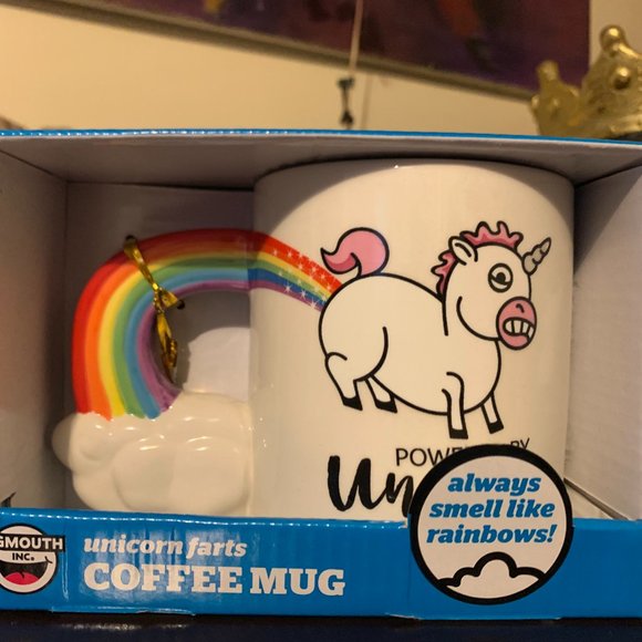 Unicorn Mug, Ceramic Mug, Rainbow Mug, Big Mouth Mug, Big Coffee Mug, 20oz mug - Picture 1 of 6